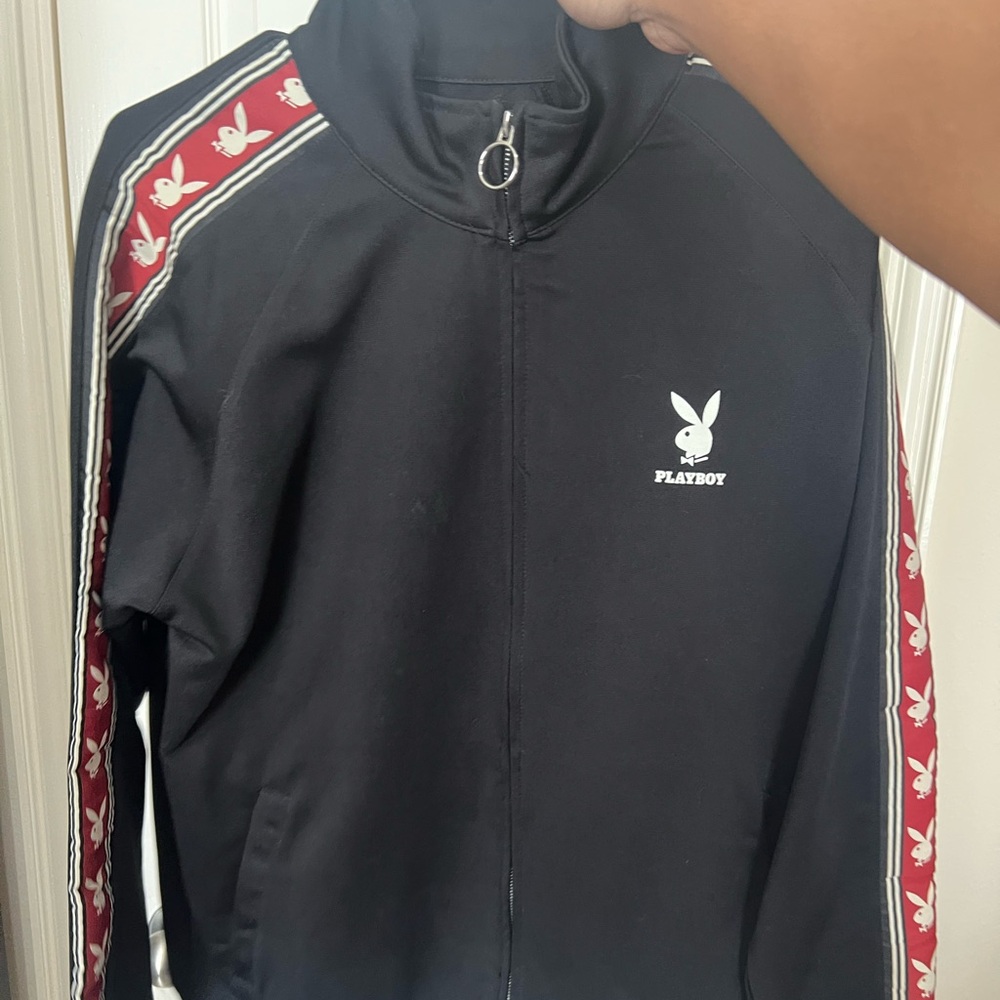 PLAYBOY Black and Red Track Jacket